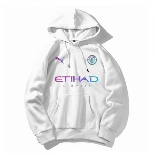 CM Manchester City White Hoodie - Image 2
